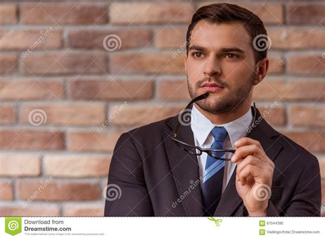 Young Attractive Businessman Stock Photo Image Of Looking Business