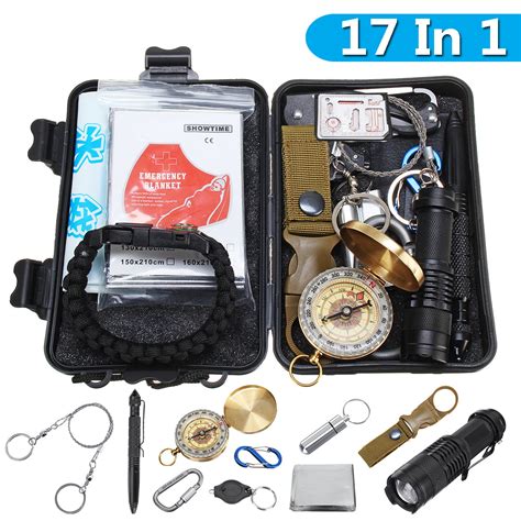 17 In 1 Emergency Camping Survival Equipment Kit Outdoor Sos Tactical