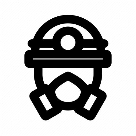 Miner Gas Mining Helmet Icon Download On Iconfinder