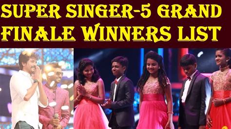 Get full vijay super singer vote result details about super singer 7 contestants list, today results and 2019 winner. Super Singer Juniors-5 Grand Finale Complete Winners List ...