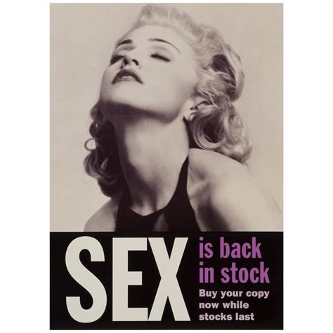 Madonna Sex Original Vintage Promotional Poster British 1992 At 1stdibs