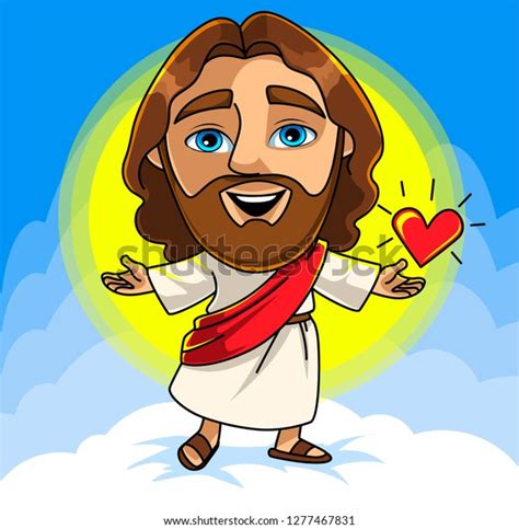 Jesus Christ Character Kids Vector Illustration 库存矢量图（免版税）1277467831