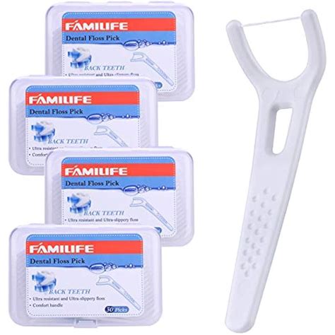Dental Floss Familife Unwaxed Picks Unflavored Fluoride Free Back