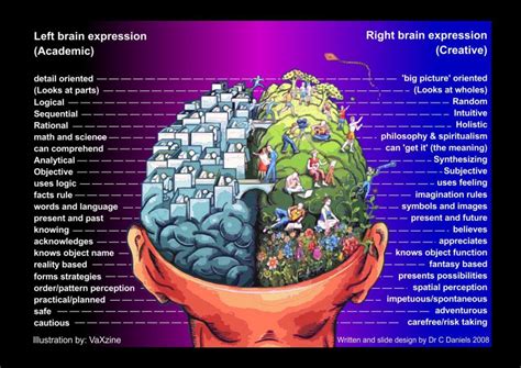 Left Brain And Right Brain Infographic Collection Left Brain Right Brain
