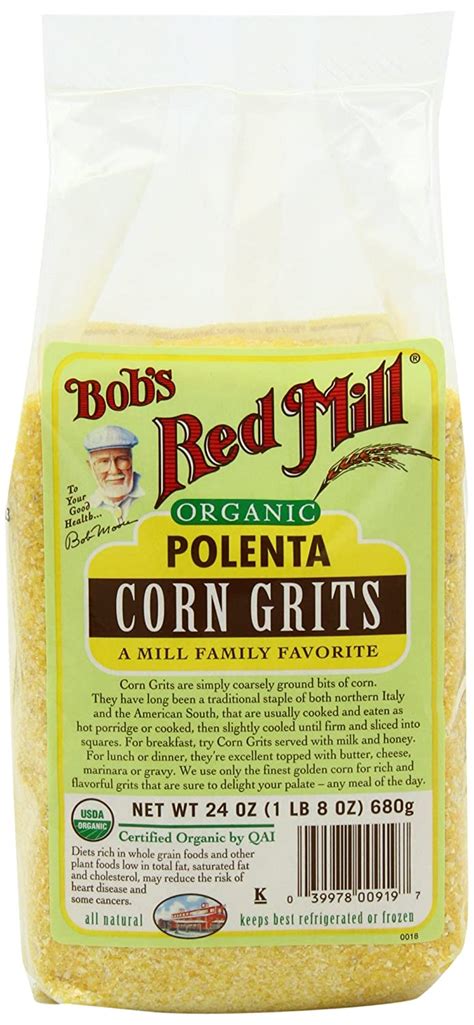 Bob S Red Mill Organic Corn Grits Polenta 24 Oz Pack Of 4 Grocery And Gourmet Food