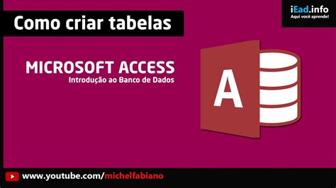 Microsoft Access Aula Como Criar Tabelas E Formul Rios No Banco De Dados Curso De