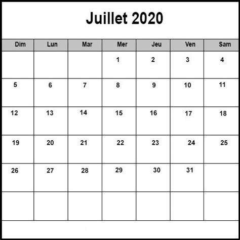 Calendrier Juillet 2020 Jours Fériés2 2023 Calendrier