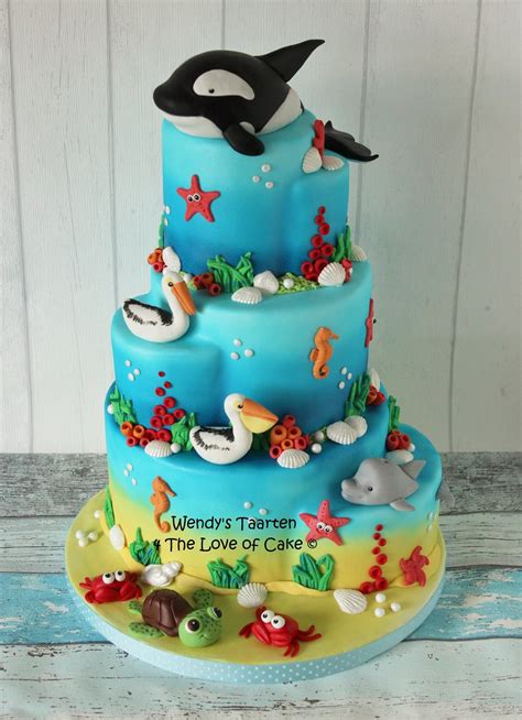 Sealife Cake Ocean Cakes Animal Birthday Cakes Ocean Birthday Cakes