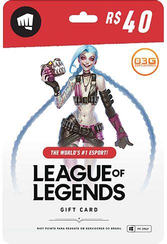 You will receive your code when. Gift Card League of Legends R$ 40 - 2050 Riot Points ...