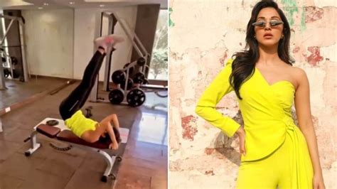 Kiara Advani Works On Her Abs In New Fitness Clip Does Leg Raises