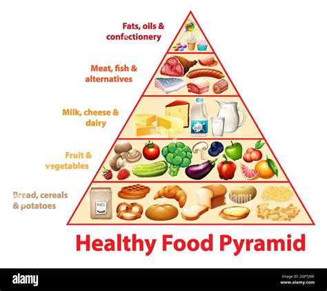Healthy Food Pyramid Chart Stock Vector Image Art Alamy