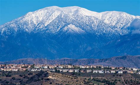 As Storms Roll Away A Picture Perfect View Of Snow Capped San Gabriel