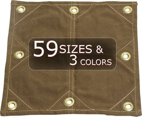 16x16 18oz Heavy Duty Canvas Tarp With Reinforced Grommets Every 2