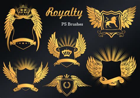 20 Royalty Emblem PS Brushes abr. vol.9 - Free Photoshop Brushes at ...