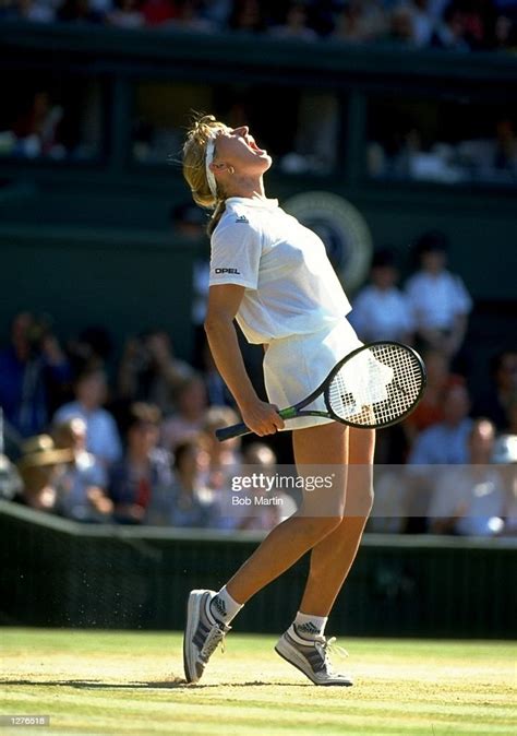 Steffi Graf Of Germany Looks Skywards During Her Womens Singles Match