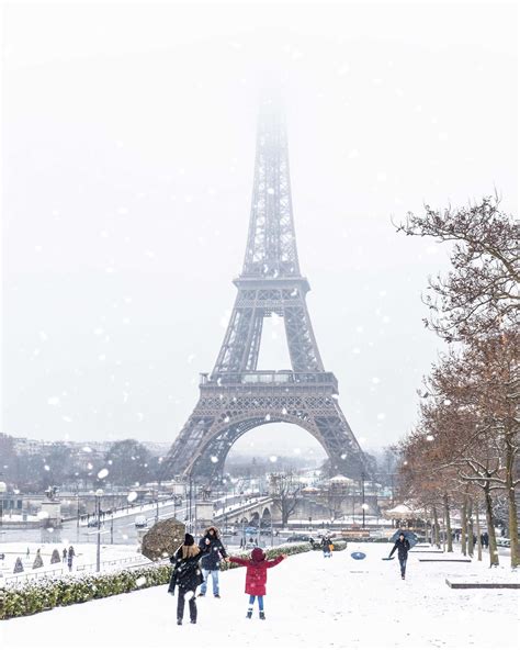 Enjoying The Snow In Paris Europe