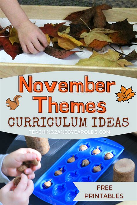 Toddler And Preschool November Theme Ideas