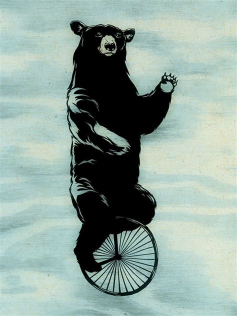 Bear On Unicycle By Madsketcher On Deviantart