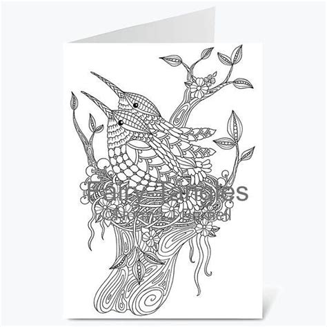 Printable Fairy Tangles Greeting Cards To Color By Norma J Etsy Uk