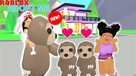 Adopt Me Sloth Code Corl Roblox Adopt Me Youtube Sloth Robux