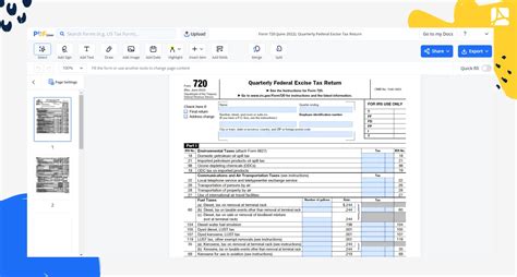 Form 720 June 2022 Quarterly Federal Excise Tax Return — Pdfliner