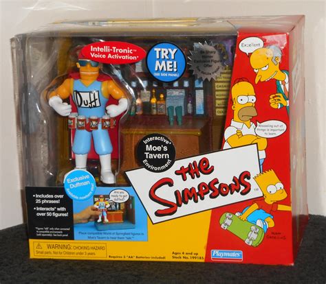 Sold Out Simpsons Wos Moes Tavern Playset Environment Exclusive Duffman Figure Playmates Toys Nib