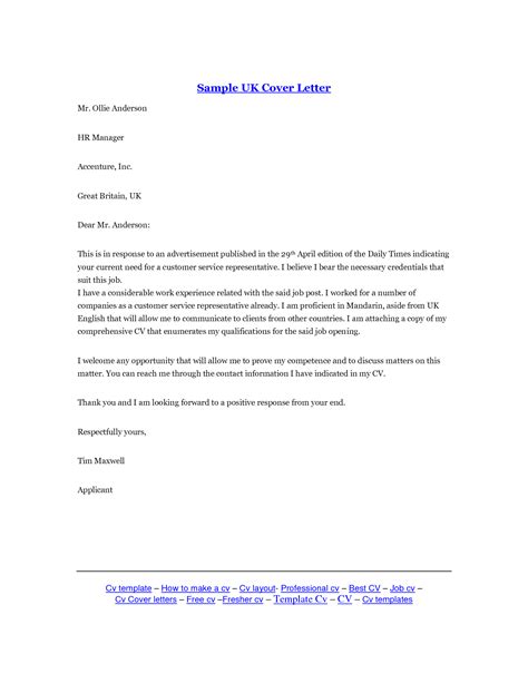 Cover Letter For Cv Sample Uk Your Complete Guide To Writing A Cover