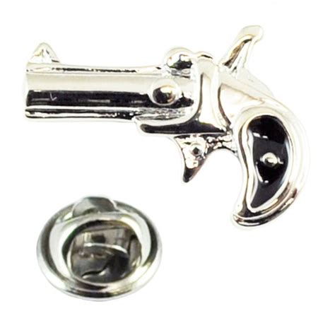 Retro Six Gun Pistol Shooter Gun Lapel Pin Badge From Ties Planet Uk