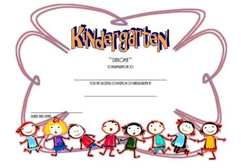 Editable Free Printable Kindergarten Certificate Templates