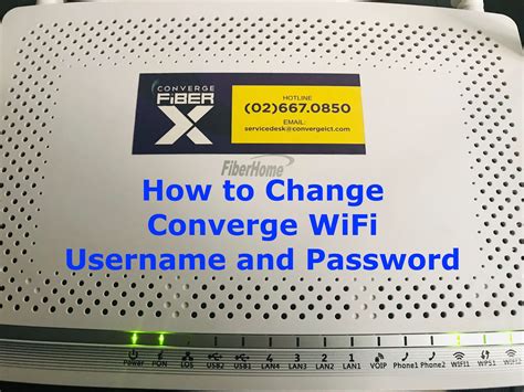 How To Change Converge Wifi Username And Password
