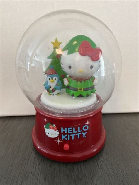 Hello Kitty Christmas Singing Snow Globe Ebay