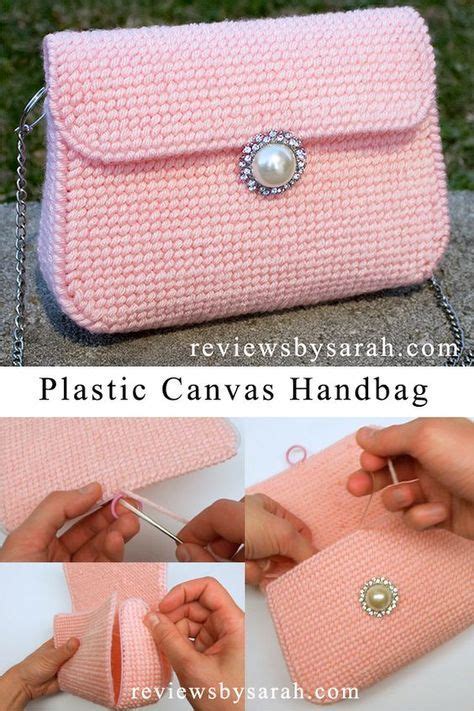 Plastic Canvas Bag Canvas Bag Diy Knitted Bags Canvas Handbags