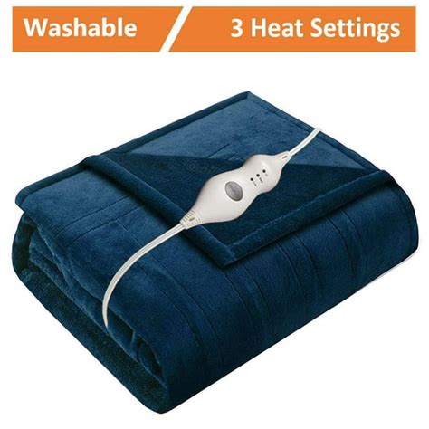 Dr Relief Electric Heated Throw Blanket Fleece With Controller 4 Hours