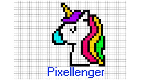 Unicorn Pixel Art Grid Easy