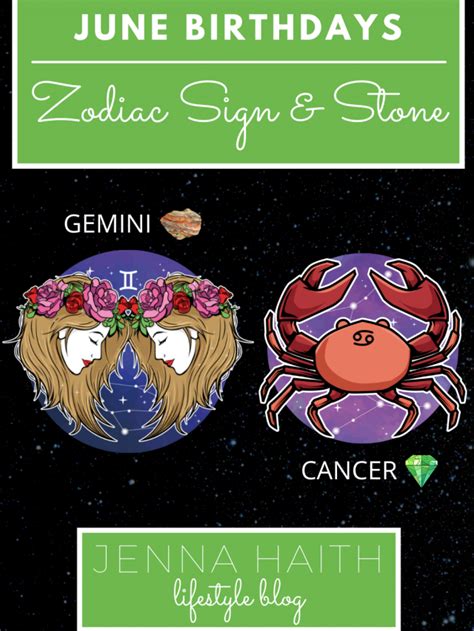 June Birthdays Zodiac Sign And Stone Jenna Haith Lifestyle