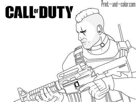Call Of Duty Coloring Pages Print And
