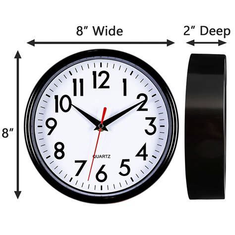 Small Black Wall Clock 2 Pack Bernhard Products
