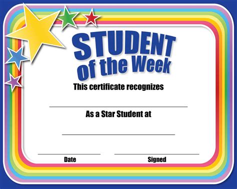 Star Of The Week Template