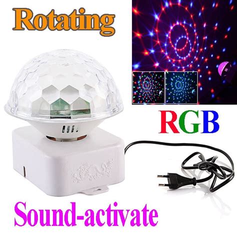 Ultra Bright Sound Activate Rotating Led Rgb Crystal Magic Ball Effect