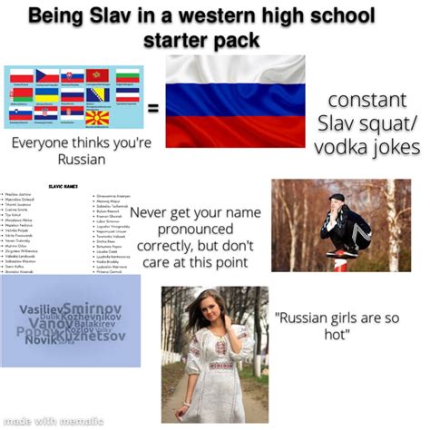 Being Slav In A Western High School Starter Pack 9gag