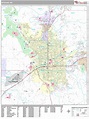 Spokane Washington Wall Map (Premium Style) by MarketMAPS - MapSales