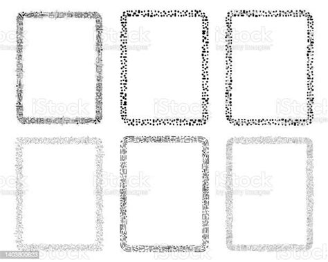 Freehand Line Doodle Borders Clipart Stock Illustration Download