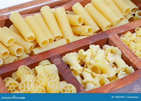 Variety Of Pasta Stock Image Image Of Close Detail 18587287