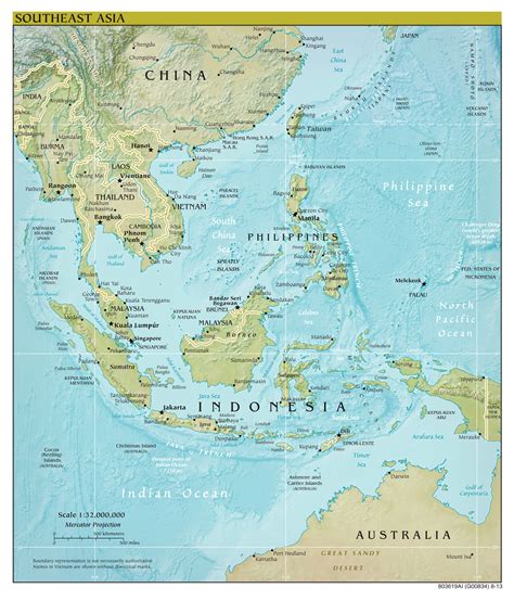 Asia Sea Map