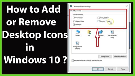 How To Add Or Remove Desktop Icons In Windows 10 Desktop Icons