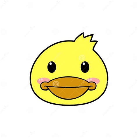 Duck Face Cute Cartoon Animals Stock Vector Illustration Of Flat
