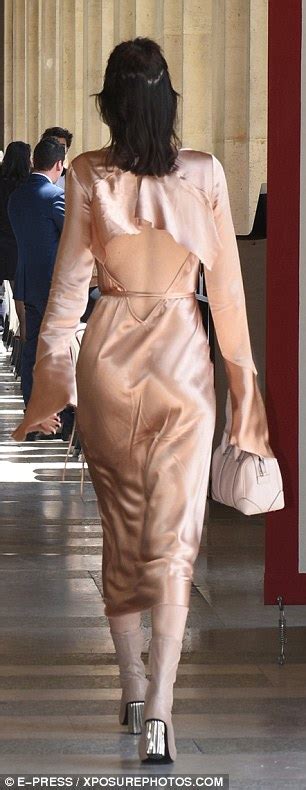 Kendall Jenner Flashes Her Nipple Piercing In Satin Gown As She Goes Makeup Free In Paris 24h