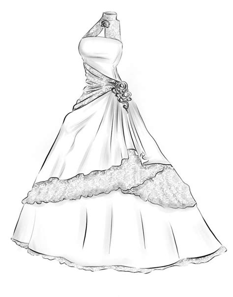 Wedding Dress Drawing Ideas For David Clements