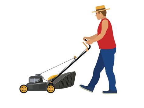 Best Man Mowing Lawn Illustrations Royalty Free Vector Graphics And Clip