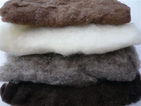 Carded Wool Batts Bundle Of 4 Colours